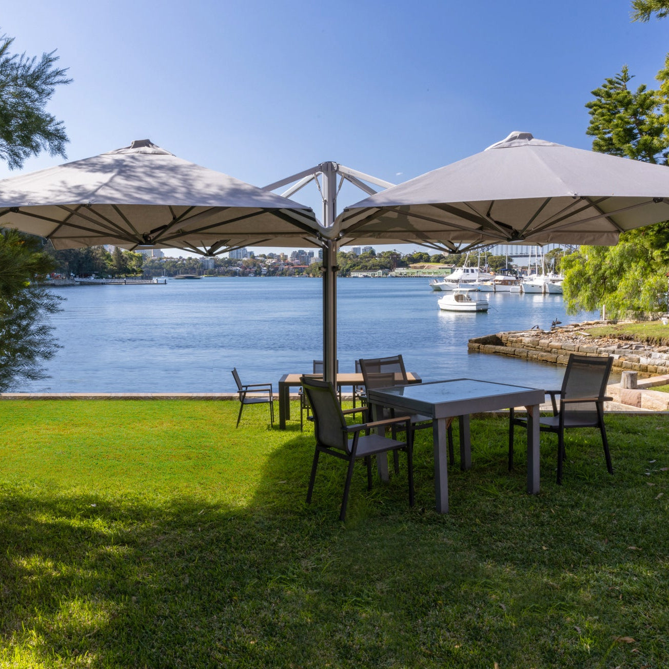 Outdoor umbrellas for enjoyable shared spaces