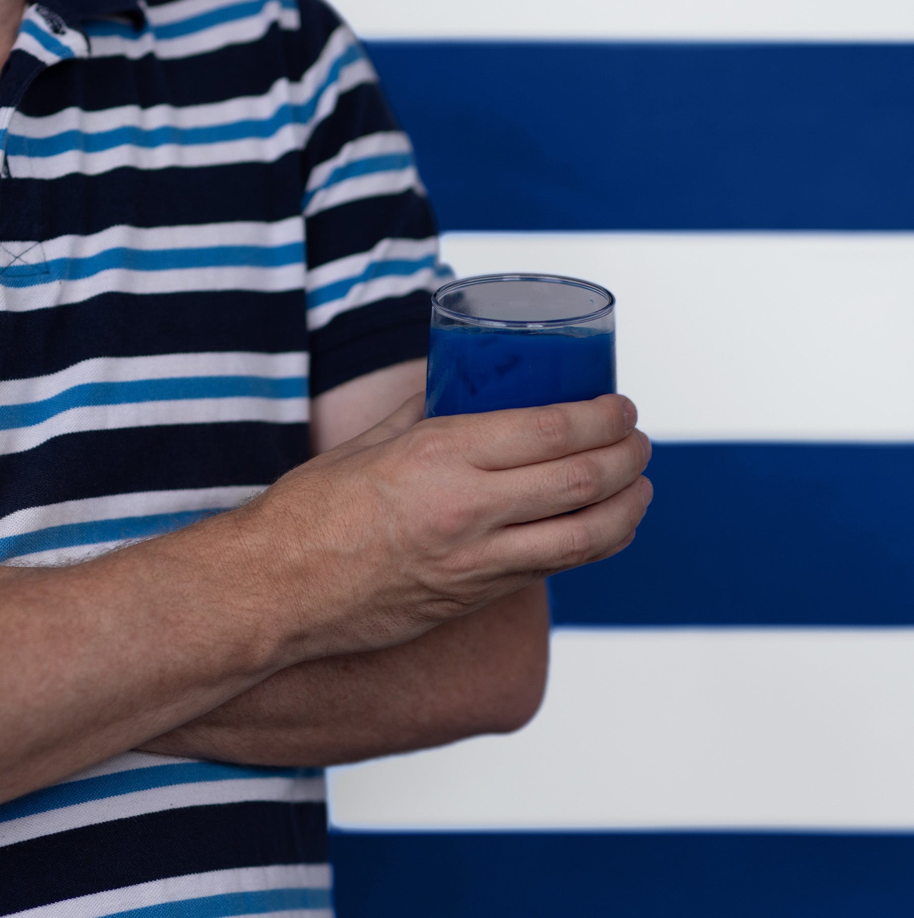 Blue & White Stripe
